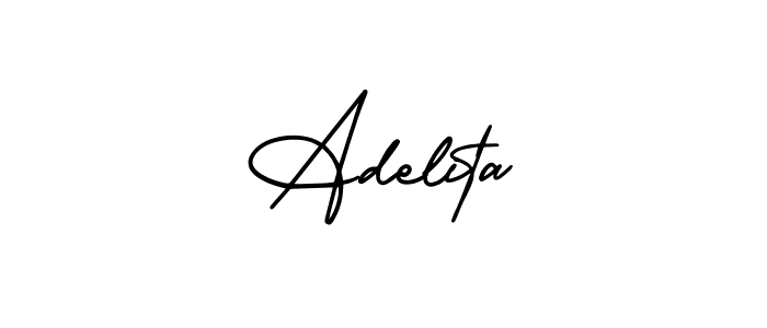 You should practise on your own different ways (AmerikaSignatureDemo-Regular) to write your name (Adelita) in signature. don't let someone else do it for you. Adelita signature style 3 images and pictures png