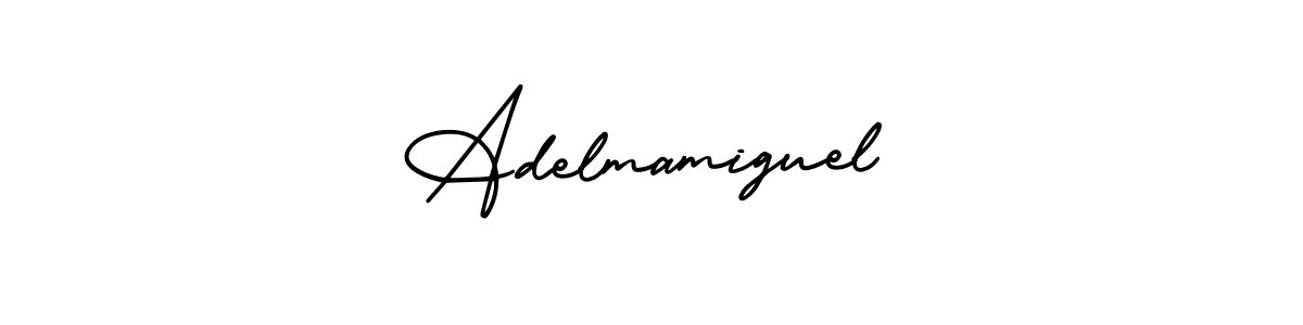 Also we have Adelmamiguel name is the best signature style. Create professional handwritten signature collection using AmerikaSignatureDemo-Regular autograph style. Adelmamiguel signature style 3 images and pictures png