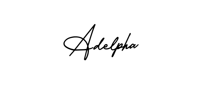 How to make Adelpha name signature. Use AmerikaSignatureDemo-Regular style for creating short signs online. This is the latest handwritten sign. Adelpha signature style 3 images and pictures png