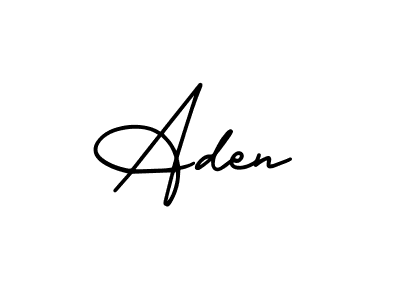 Aden stylish signature style. Best Handwritten Sign (AmerikaSignatureDemo-Regular) for my name. Handwritten Signature Collection Ideas for my name Aden. Aden signature style 3 images and pictures png