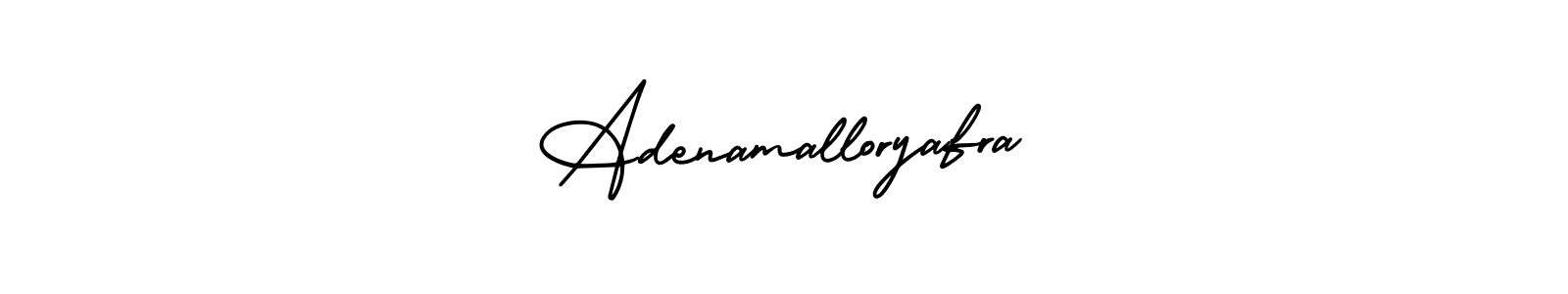 This is the best signature style for the Adenamalloryafra name. Also you like these signature font (AmerikaSignatureDemo-Regular). Mix name signature. Adenamalloryafra signature style 3 images and pictures png