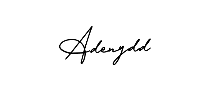 You should practise on your own different ways (AmerikaSignatureDemo-Regular) to write your name (Adenydd) in signature. don't let someone else do it for you. Adenydd signature style 3 images and pictures png