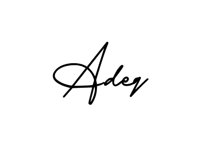 How to make Adeq name signature. Use AmerikaSignatureDemo-Regular style for creating short signs online. This is the latest handwritten sign. Adeq signature style 3 images and pictures png