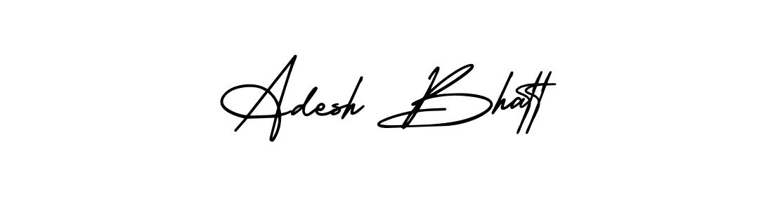 How to make Adesh Bhatt signature? AmerikaSignatureDemo-Regular is a professional autograph style. Create handwritten signature for Adesh Bhatt name. Adesh Bhatt signature style 3 images and pictures png