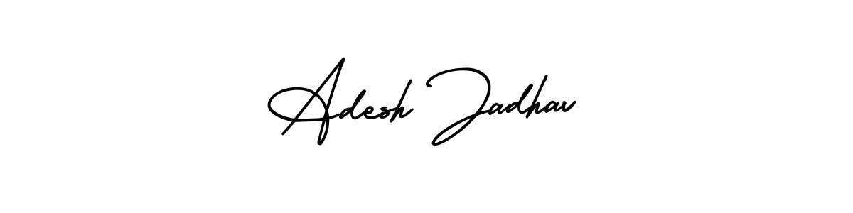 It looks lik you need a new signature style for name Adesh Jadhav. Design unique handwritten (AmerikaSignatureDemo-Regular) signature with our free signature maker in just a few clicks. Adesh Jadhav signature style 3 images and pictures png