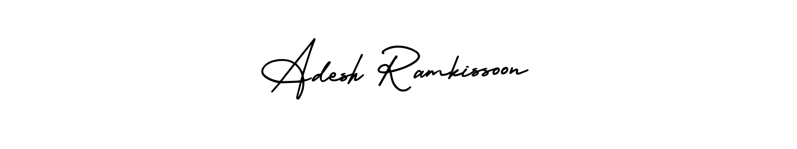 Similarly AmerikaSignatureDemo-Regular is the best handwritten signature design. Signature creator online .You can use it as an online autograph creator for name Adesh Ramkissoon. Adesh Ramkissoon signature style 3 images and pictures png