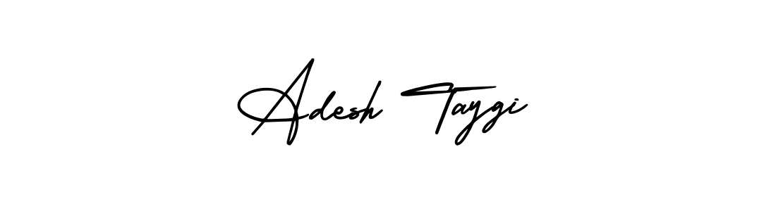 How to make Adesh Taygi signature? AmerikaSignatureDemo-Regular is a professional autograph style. Create handwritten signature for Adesh Taygi name. Adesh Taygi signature style 3 images and pictures png