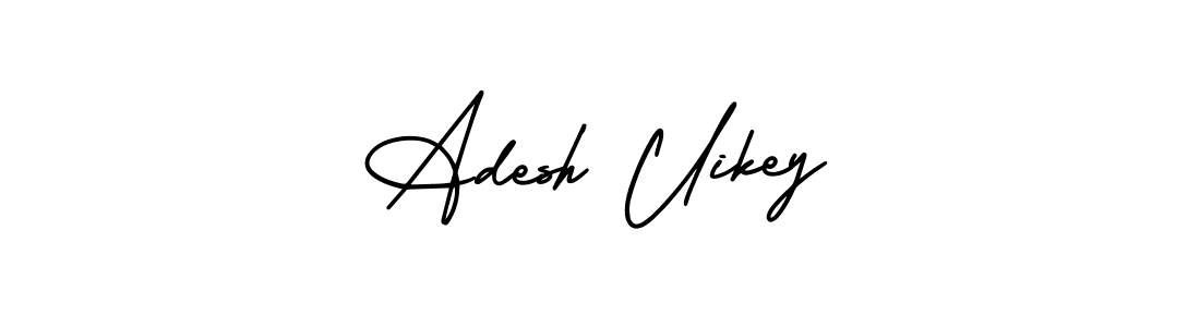 if you are searching for the best signature style for your name Adesh Uikey. so please give up your signature search. here we have designed multiple signature styles  using AmerikaSignatureDemo-Regular. Adesh Uikey signature style 3 images and pictures png