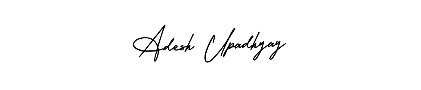 AmerikaSignatureDemo-Regular is a professional signature style that is perfect for those who want to add a touch of class to their signature. It is also a great choice for those who want to make their signature more unique. Get Adesh Upadhyay name to fancy signature for free. Adesh Upadhyay signature style 3 images and pictures png
