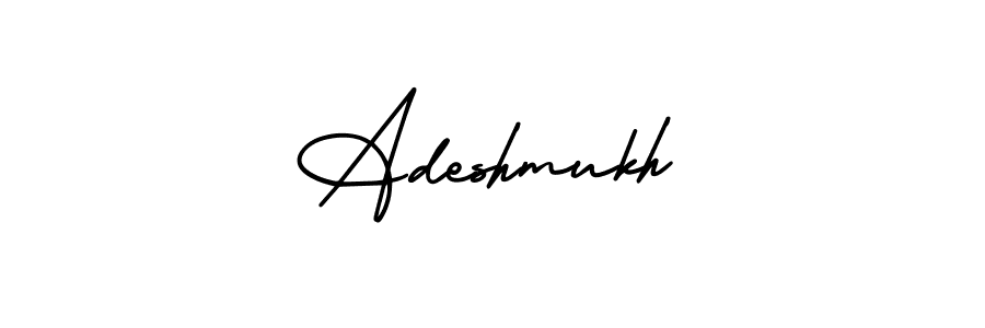 Adeshmukh stylish signature style. Best Handwritten Sign (AmerikaSignatureDemo-Regular) for my name. Handwritten Signature Collection Ideas for my name Adeshmukh. Adeshmukh signature style 3 images and pictures png