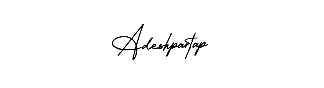 You should practise on your own different ways (AmerikaSignatureDemo-Regular) to write your name (Adeshpartap) in signature. don't let someone else do it for you. Adeshpartap signature style 3 images and pictures png