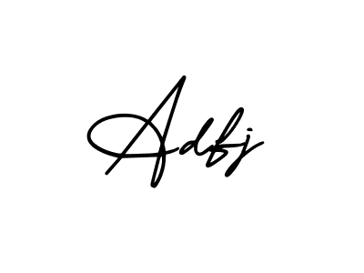 Use a signature maker to create a handwritten signature online. With this signature software, you can design (AmerikaSignatureDemo-Regular) your own signature for name Adfj. Adfj signature style 3 images and pictures png