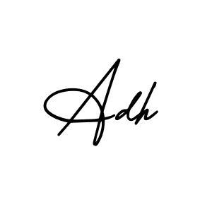 Adh stylish signature style. Best Handwritten Sign (AmerikaSignatureDemo-Regular) for my name. Handwritten Signature Collection Ideas for my name Adh. Adh signature style 3 images and pictures png
