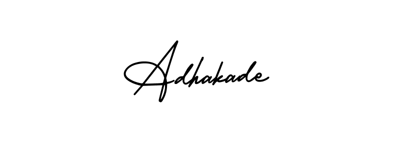 if you are searching for the best signature style for your name Adhakade. so please give up your signature search. here we have designed multiple signature styles  using AmerikaSignatureDemo-Regular. Adhakade signature style 3 images and pictures png