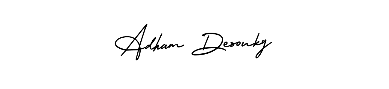 How to Draw Adham Desouky signature style? AmerikaSignatureDemo-Regular is a latest design signature styles for name Adham Desouky. Adham Desouky signature style 3 images and pictures png