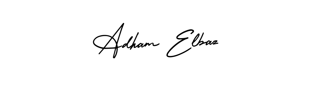 Design your own signature with our free online signature maker. With this signature software, you can create a handwritten (AmerikaSignatureDemo-Regular) signature for name Adham Elbaz. Adham Elbaz signature style 3 images and pictures png