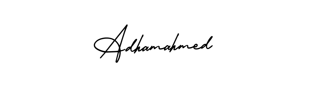 Also we have Adhamahmed name is the best signature style. Create professional handwritten signature collection using AmerikaSignatureDemo-Regular autograph style. Adhamahmed signature style 3 images and pictures png