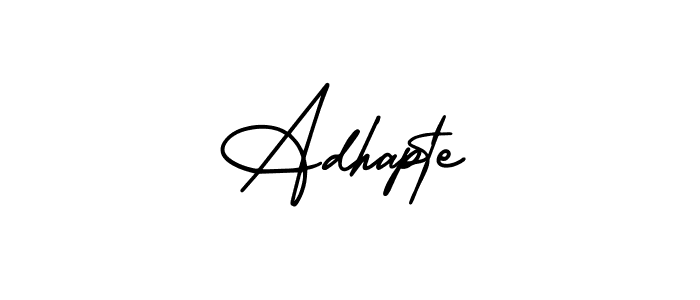 Similarly AmerikaSignatureDemo-Regular is the best handwritten signature design. Signature creator online .You can use it as an online autograph creator for name Adhapte. Adhapte signature style 3 images and pictures png