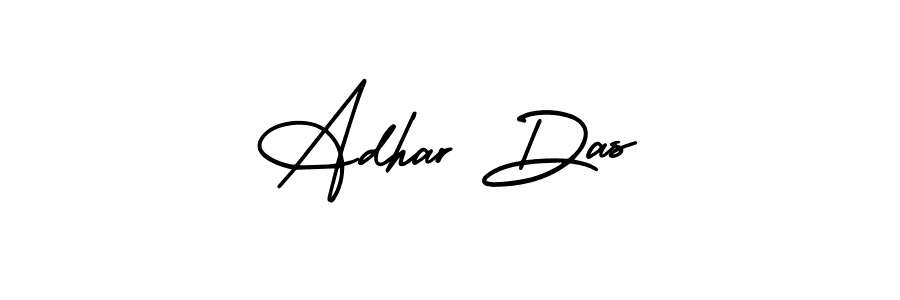 The best way (AmerikaSignatureDemo-Regular) to make a short signature is to pick only two or three words in your name. The name Adhar Das include a total of six letters. For converting this name. Adhar Das signature style 3 images and pictures png