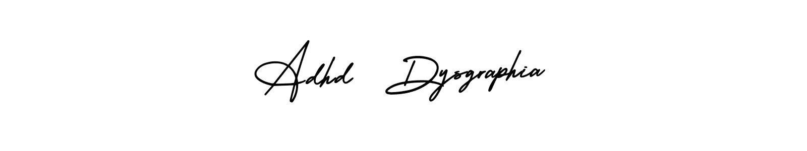 How to make Adhd  Dysgraphia name signature. Use AmerikaSignatureDemo-Regular style for creating short signs online. This is the latest handwritten sign. Adhd  Dysgraphia signature style 3 images and pictures png