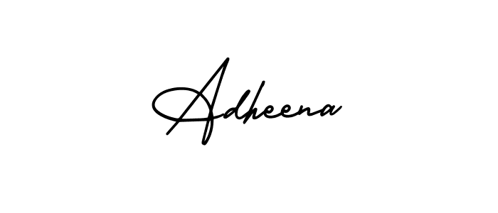 AmerikaSignatureDemo-Regular is a professional signature style that is perfect for those who want to add a touch of class to their signature. It is also a great choice for those who want to make their signature more unique. Get Adheena name to fancy signature for free. Adheena signature style 3 images and pictures png