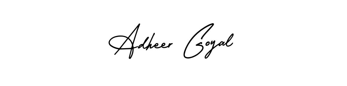 Make a short Adheer Goyal signature style. Manage your documents anywhere anytime using AmerikaSignatureDemo-Regular. Create and add eSignatures, submit forms, share and send files easily. Adheer Goyal signature style 3 images and pictures png