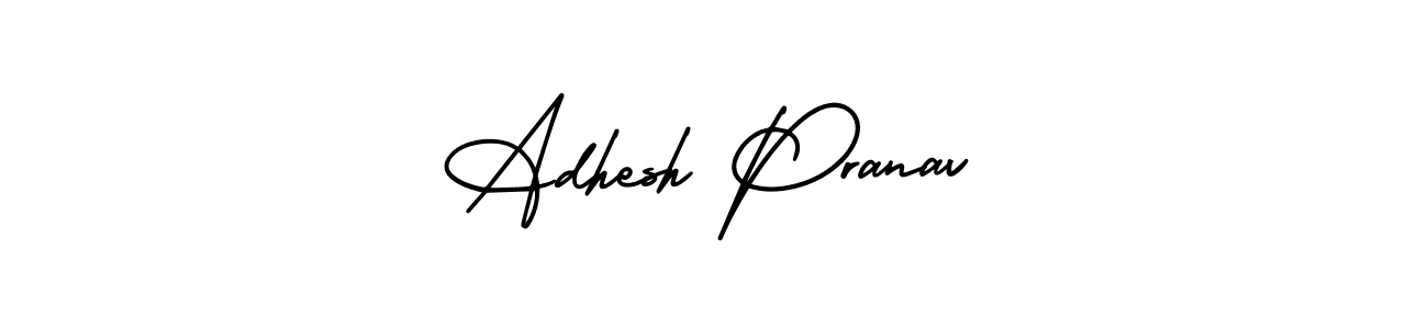 if you are searching for the best signature style for your name Adhesh Pranav. so please give up your signature search. here we have designed multiple signature styles  using AmerikaSignatureDemo-Regular. Adhesh Pranav signature style 3 images and pictures png