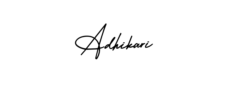 Also we have Adhikari name is the best signature style. Create professional handwritten signature collection using AmerikaSignatureDemo-Regular autograph style. Adhikari signature style 3 images and pictures png