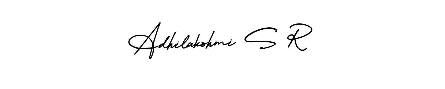 Use a signature maker to create a handwritten signature online. With this signature software, you can design (AmerikaSignatureDemo-Regular) your own signature for name Adhilakshmi S R. Adhilakshmi S R signature style 3 images and pictures png