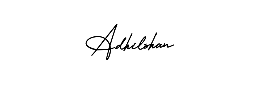 Adhilshan stylish signature style. Best Handwritten Sign (AmerikaSignatureDemo-Regular) for my name. Handwritten Signature Collection Ideas for my name Adhilshan. Adhilshan signature style 3 images and pictures png