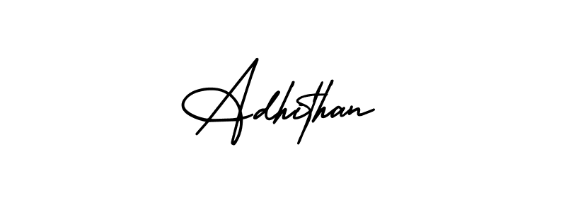 Make a beautiful signature design for name Adhithan. With this signature (AmerikaSignatureDemo-Regular) style, you can create a handwritten signature for free. Adhithan signature style 3 images and pictures png