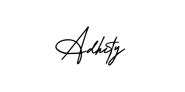 Also we have Adhity name is the best signature style. Create professional handwritten signature collection using AmerikaSignatureDemo-Regular autograph style. Adhity signature style 3 images and pictures png