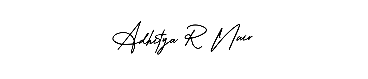 Also You can easily find your signature by using the search form. We will create Adhitya R Nair name handwritten signature images for you free of cost using AmerikaSignatureDemo-Regular sign style. Adhitya R Nair signature style 3 images and pictures png