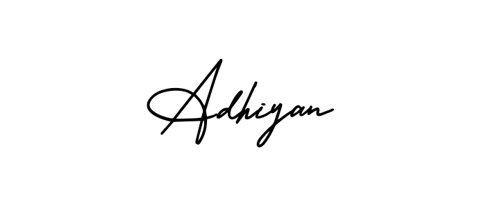 Create a beautiful signature design for name Adhiyan. With this signature (AmerikaSignatureDemo-Regular) fonts, you can make a handwritten signature for free. Adhiyan signature style 3 images and pictures png