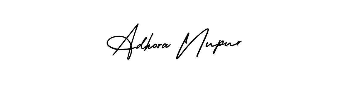 Use a signature maker to create a handwritten signature online. With this signature software, you can design (AmerikaSignatureDemo-Regular) your own signature for name Adhora Nupur. Adhora Nupur signature style 3 images and pictures png