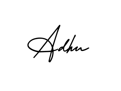 You should practise on your own different ways (AmerikaSignatureDemo-Regular) to write your name (Adhu) in signature. don't let someone else do it for you. Adhu signature style 3 images and pictures png