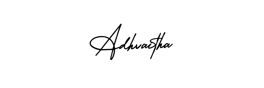 Use a signature maker to create a handwritten signature online. With this signature software, you can design (AmerikaSignatureDemo-Regular) your own signature for name Adhvaitha. Adhvaitha signature style 3 images and pictures png
