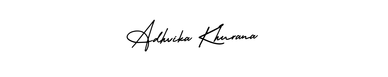 Create a beautiful signature design for name Adhvika Khurana. With this signature (AmerikaSignatureDemo-Regular) fonts, you can make a handwritten signature for free. Adhvika Khurana signature style 3 images and pictures png