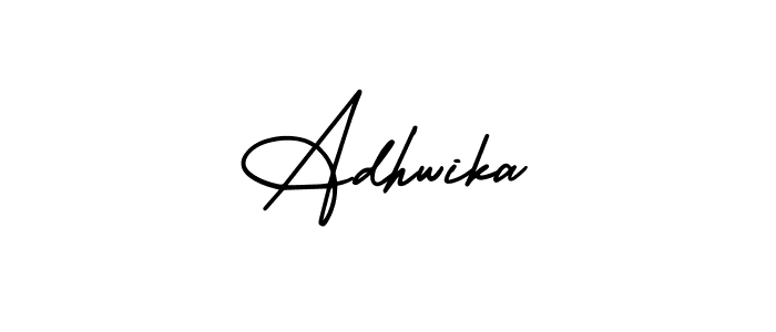 How to make Adhwika signature? AmerikaSignatureDemo-Regular is a professional autograph style. Create handwritten signature for Adhwika name. Adhwika signature style 3 images and pictures png