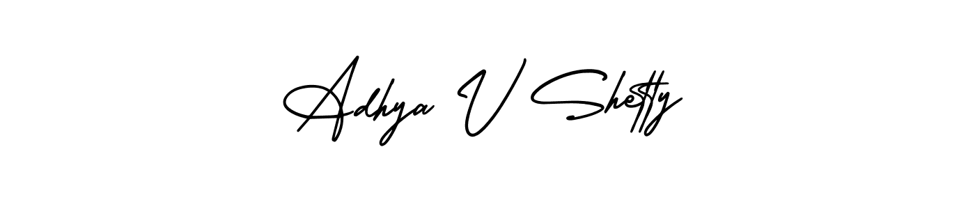 How to make Adhya V Shetty signature? AmerikaSignatureDemo-Regular is a professional autograph style. Create handwritten signature for Adhya V Shetty name. Adhya V Shetty signature style 3 images and pictures png