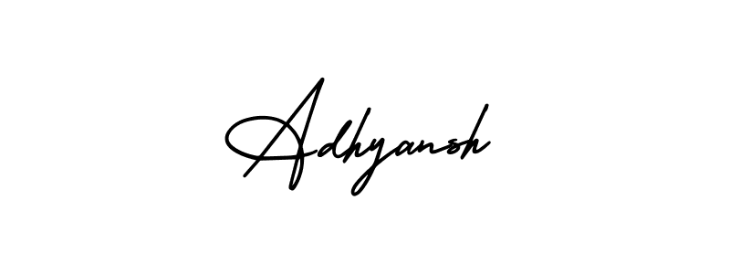 How to make Adhyansh name signature. Use AmerikaSignatureDemo-Regular style for creating short signs online. This is the latest handwritten sign. Adhyansh signature style 3 images and pictures png