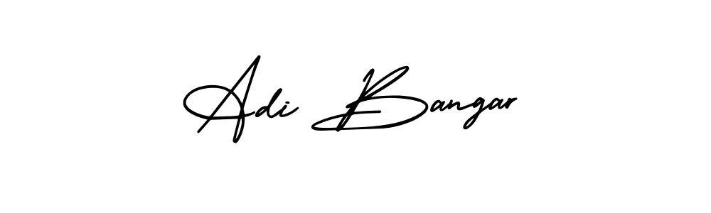 It looks lik you need a new signature style for name Adi Bangar. Design unique handwritten (AmerikaSignatureDemo-Regular) signature with our free signature maker in just a few clicks. Adi Bangar signature style 3 images and pictures png