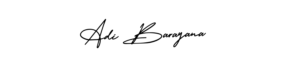 How to make Adi Barayana name signature. Use AmerikaSignatureDemo-Regular style for creating short signs online. This is the latest handwritten sign. Adi Barayana signature style 3 images and pictures png