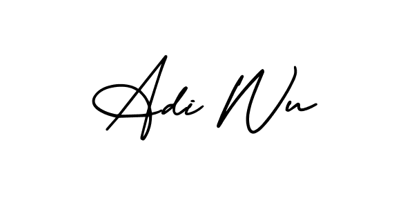 How to make Adi Wu signature? AmerikaSignatureDemo-Regular is a professional autograph style. Create handwritten signature for Adi Wu name. Adi Wu signature style 3 images and pictures png