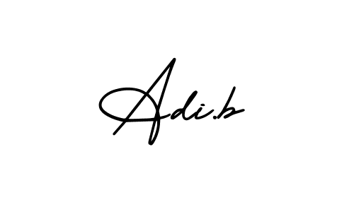 How to make Adi.b name signature. Use AmerikaSignatureDemo-Regular style for creating short signs online. This is the latest handwritten sign. Adi.b signature style 3 images and pictures png