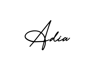 Design your own signature with our free online signature maker. With this signature software, you can create a handwritten (AmerikaSignatureDemo-Regular) signature for name Adia. Adia signature style 3 images and pictures png