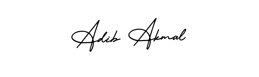 This is the best signature style for the Adib Akmal name. Also you like these signature font (AmerikaSignatureDemo-Regular). Mix name signature. Adib Akmal signature style 3 images and pictures png