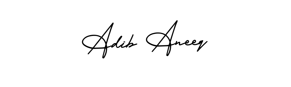 Similarly AmerikaSignatureDemo-Regular is the best handwritten signature design. Signature creator online .You can use it as an online autograph creator for name Adib Aneeq. Adib Aneeq signature style 3 images and pictures png
