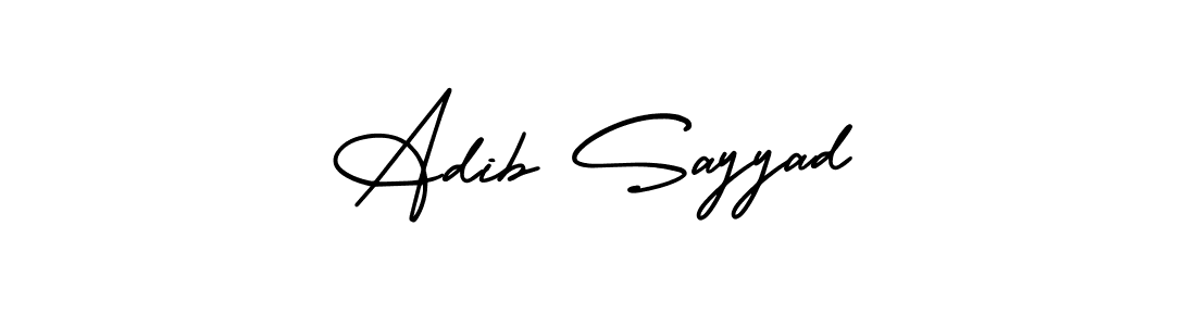 Create a beautiful signature design for name Adib Sayyad. With this signature (AmerikaSignatureDemo-Regular) fonts, you can make a handwritten signature for free. Adib Sayyad signature style 3 images and pictures png
