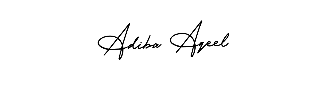 Best and Professional Signature Style for Adiba Aqeel. AmerikaSignatureDemo-Regular Best Signature Style Collection. Adiba Aqeel signature style 3 images and pictures png